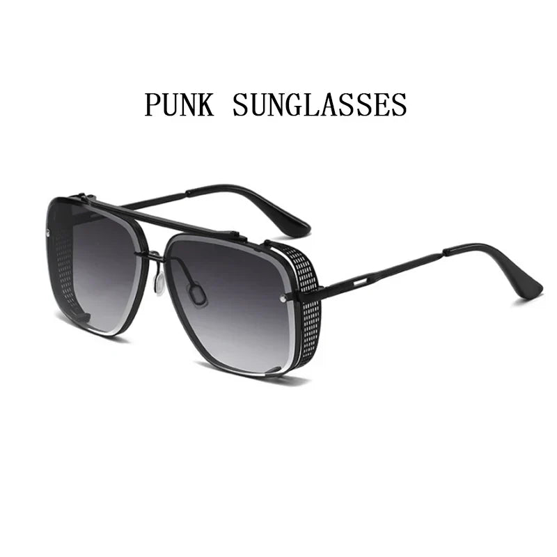 Vintage Steampunk Sunglasses Men Punk Oversized Sunglasses Women