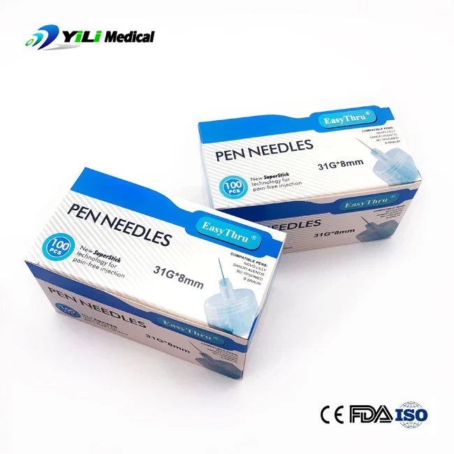 31G(5mm 6mm 8mm ) Painless Diabetic Syringes Medical Diabetes Accessories 100pcs/box