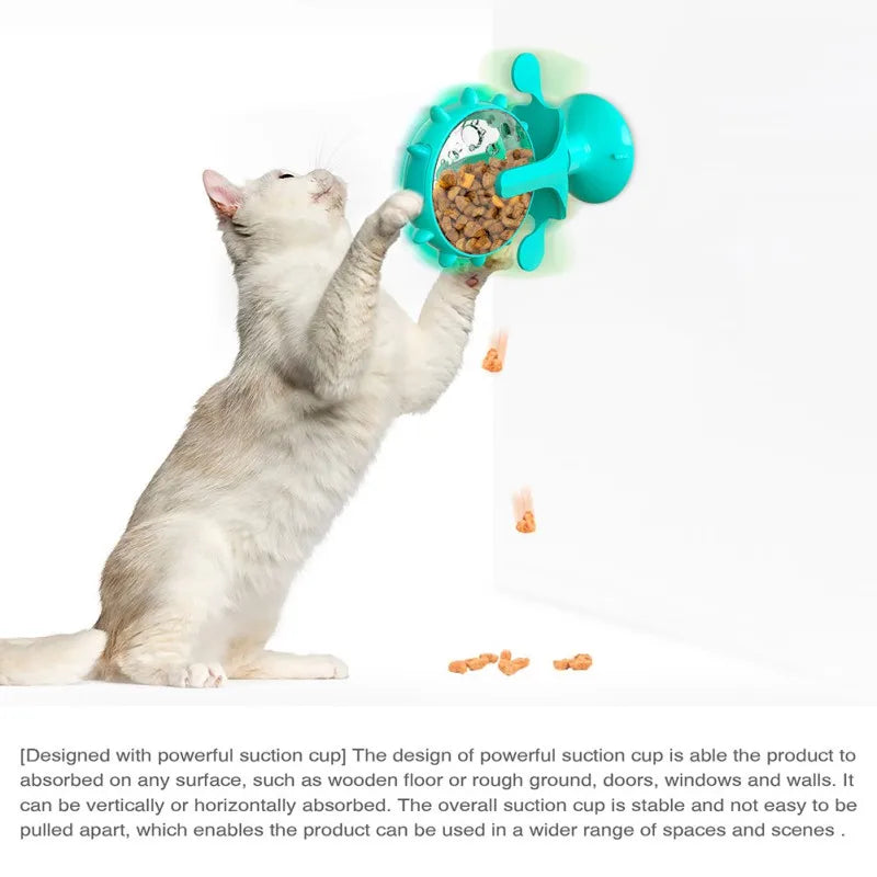 Windmill Cat Toys Dog Cat Feeding Interactive Wheel
