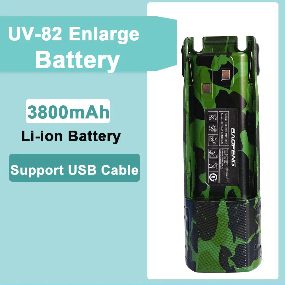 Baofeng UV-82 Battery 2800/3800/4200 mAh Enlarge for Walkie