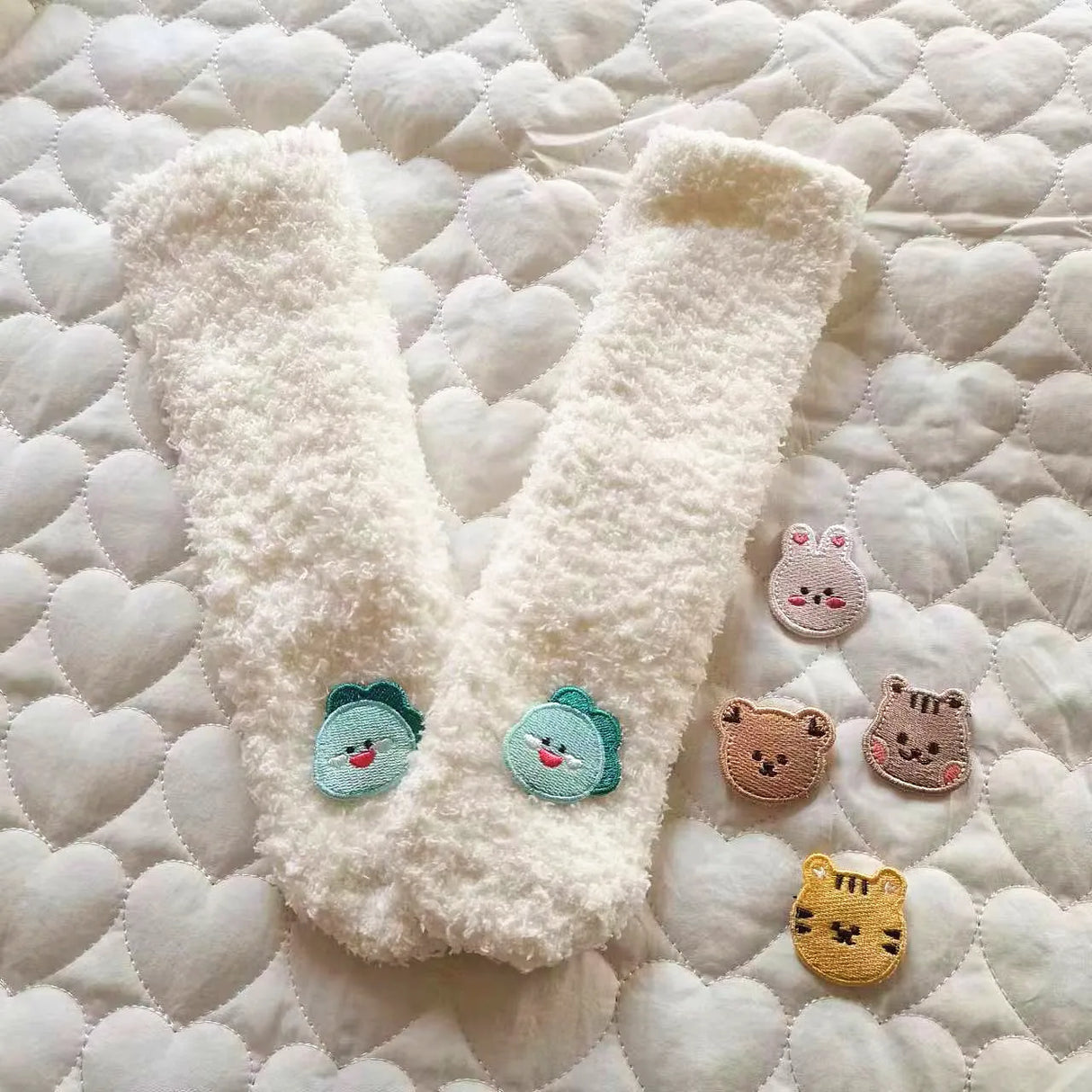 Korean Baby Socks Long Warm Thicken Cartoon Bear