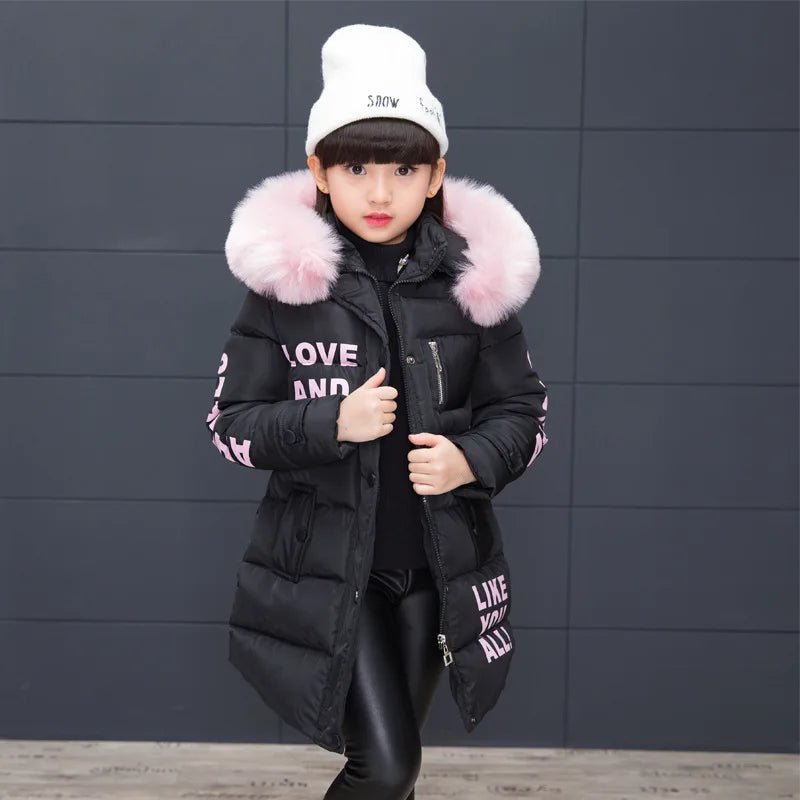 2023 Winter Warm Jackets for Girls Fashion Fur