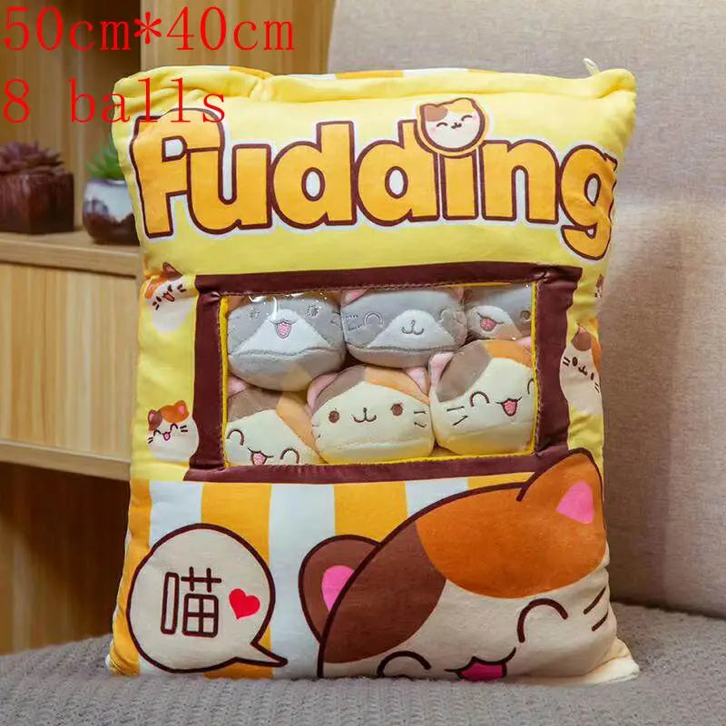 New Kawaii Animal Balls Pudding Candy Bag Pillow