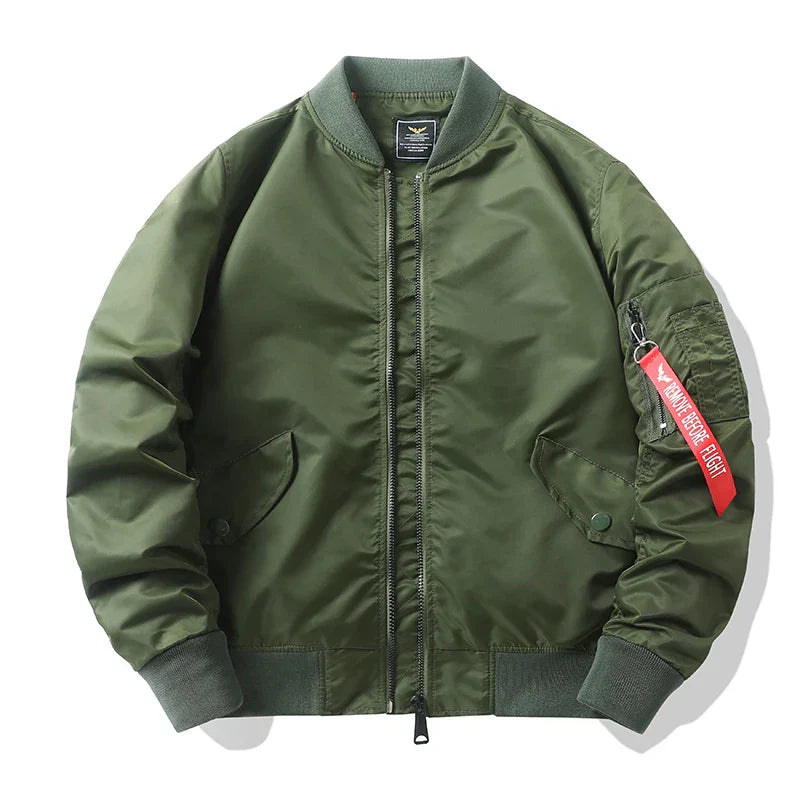 Mens Bomber Jacket Aviator Jackets Pilot Male Outwear
