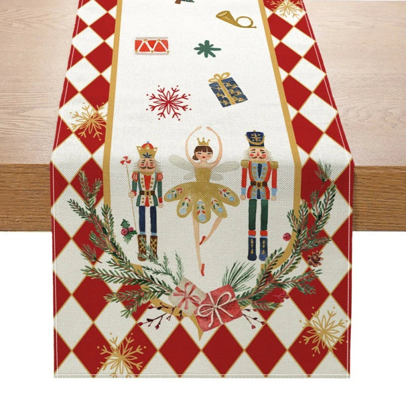 Christmas Table Runner New Xmas Decor Creative Print