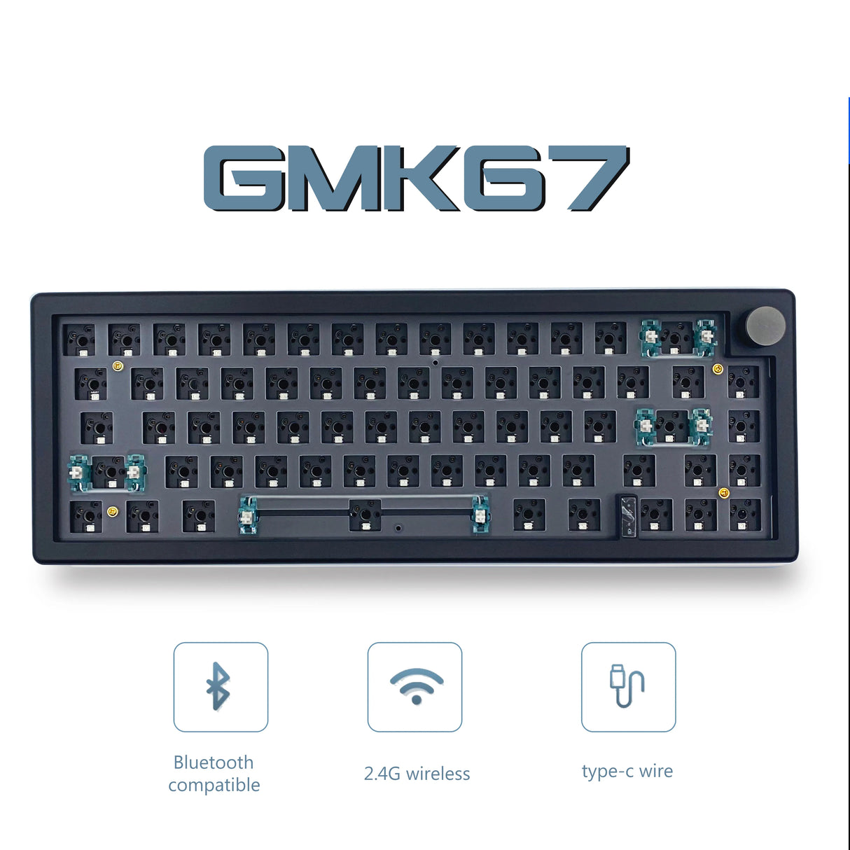 GMK67 65% Gasket Bluetooth 2.4G Wireless Hot-swappable Customized