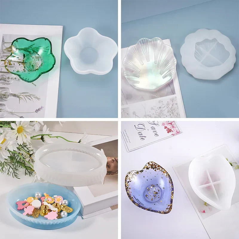 Petal Plate Dish Casting Silicone Mould Crystal Epoxy