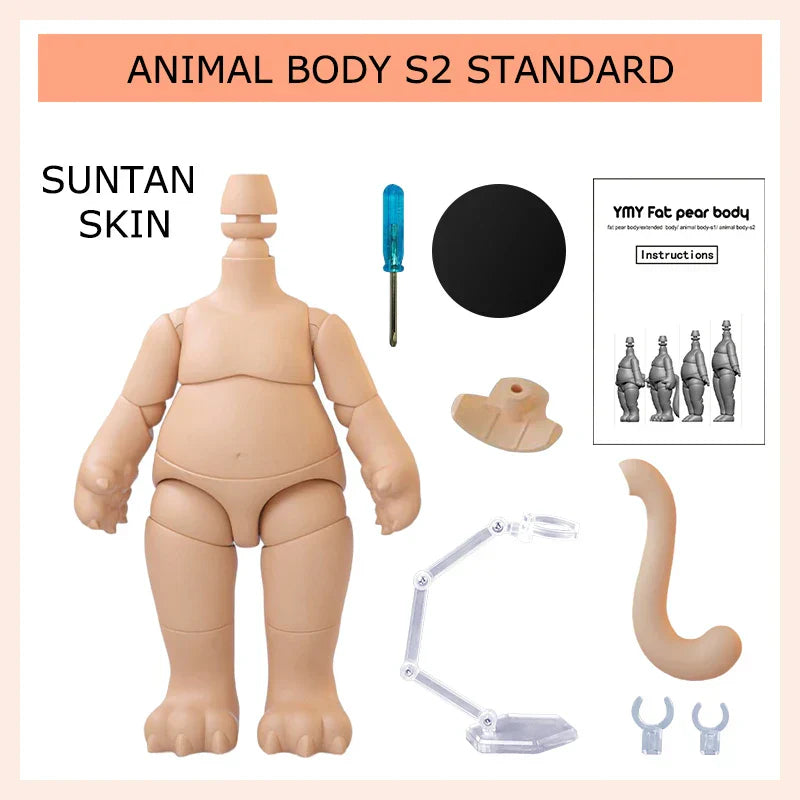 Movable Joint Ymy Doll Fat Animal Body Cat