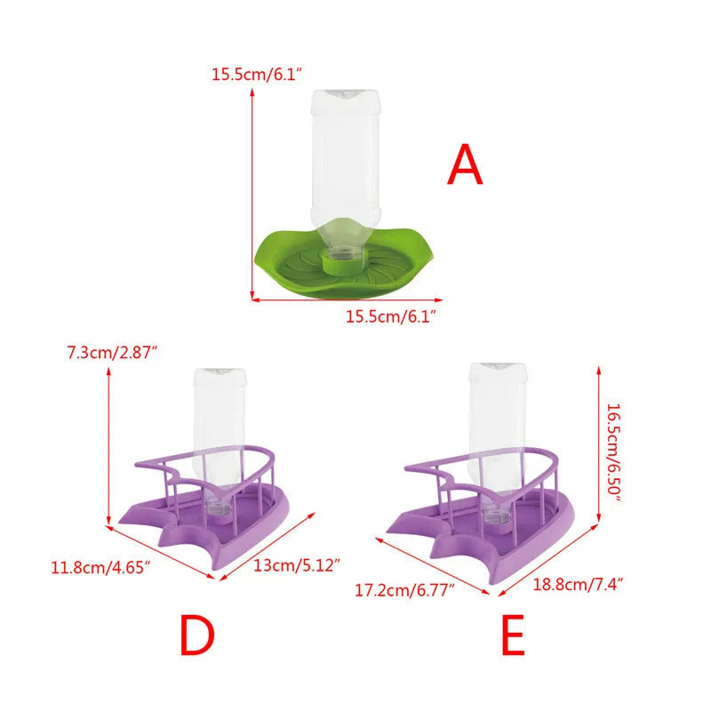 Reptile Water Drinker Feeder Water Dispenser Bottle Aquarium