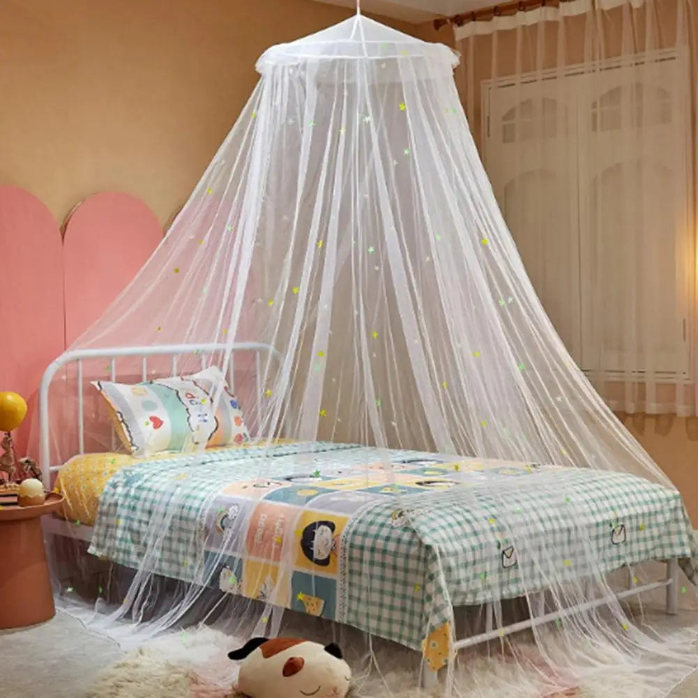 Bedcover Curtain Fluorescent Stars Design 2 Sizes Protection