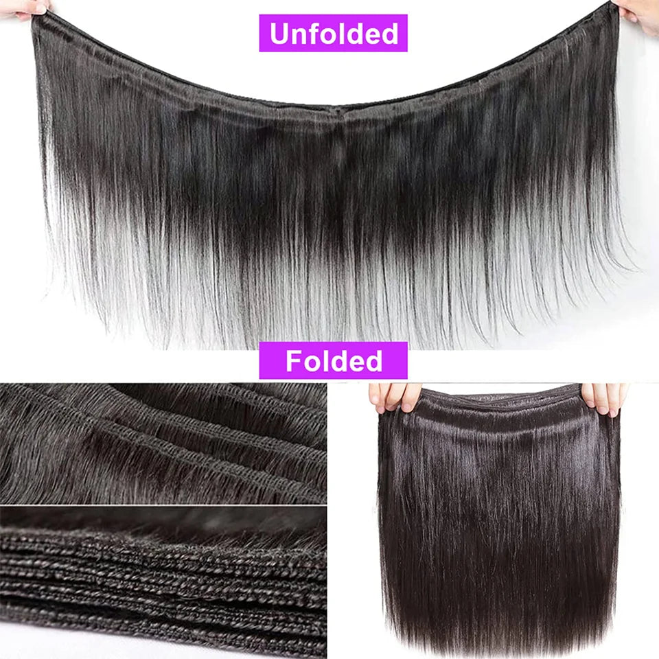 Cranberry Straight Hair Bundles With Closure 100% Remy