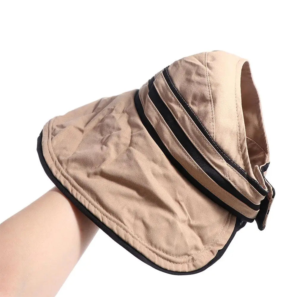 Woman Handmade UV-resistant Big Brim Striped Hollow Women