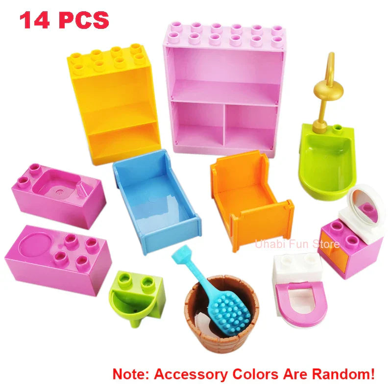 Bulk Big Particle Building Block Accessories Animal House