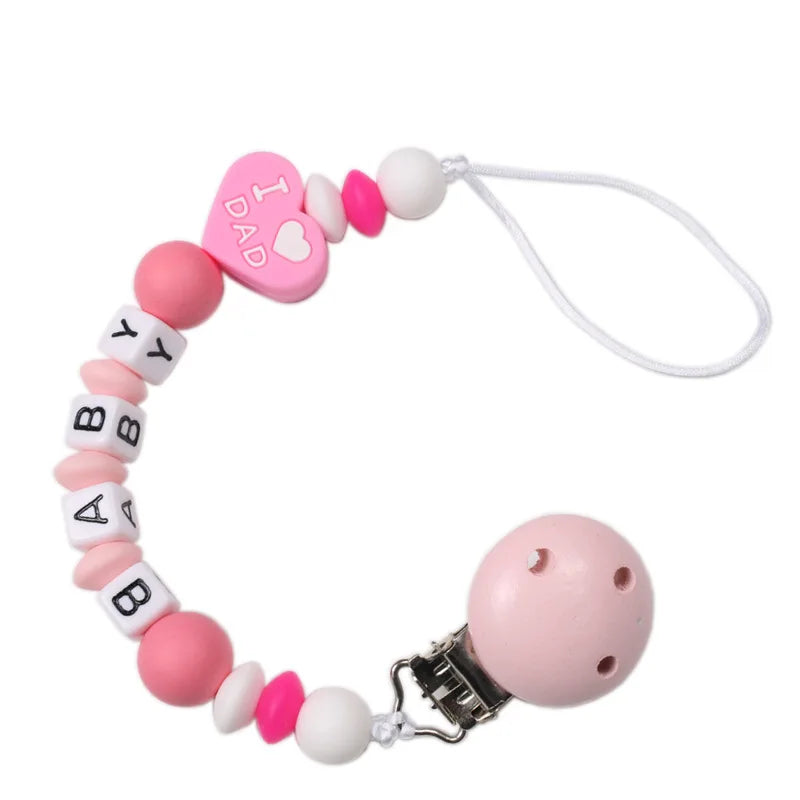 Personalized Name Handmade Silicone Baby Beech Dummy Pacifier