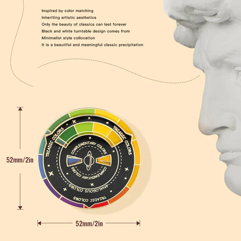 1 Pc Novelty Rotatable Palette Brooch Designer Artists