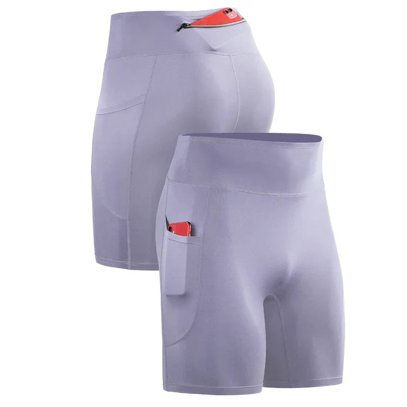 Men Compression Sport Shorts Breathable Pocket Gym Shorts