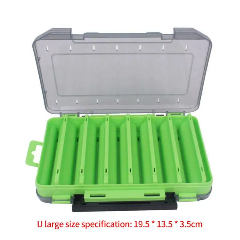 Fishing Tackle Box Lure Storage 14 Compartments Double