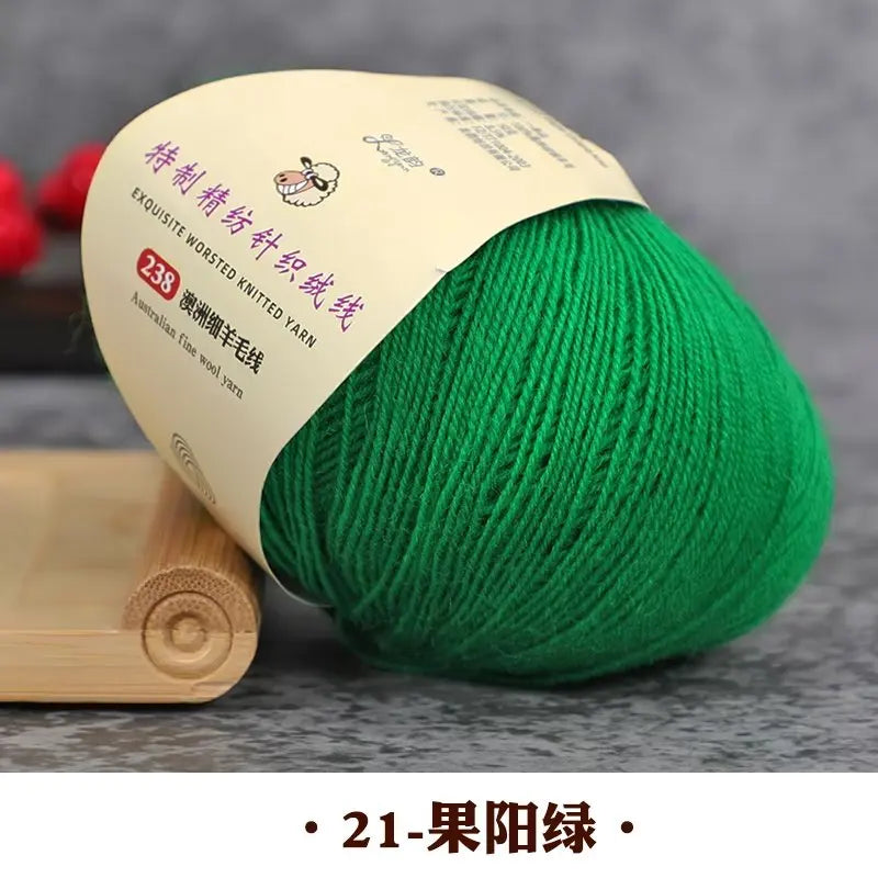 50g 100% Merino Wool Yarn Thin Yarn Soft