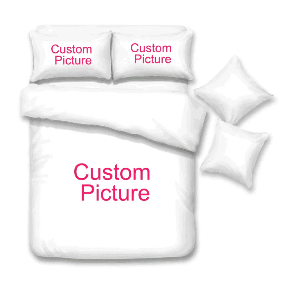 Couple/Lover White Black Luxury Bed Linen 2 People
