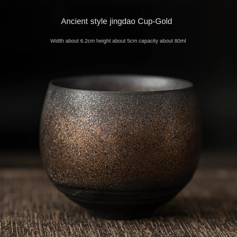 Japanese Style Handmade Stoneware Tea Cup Kung Fu
