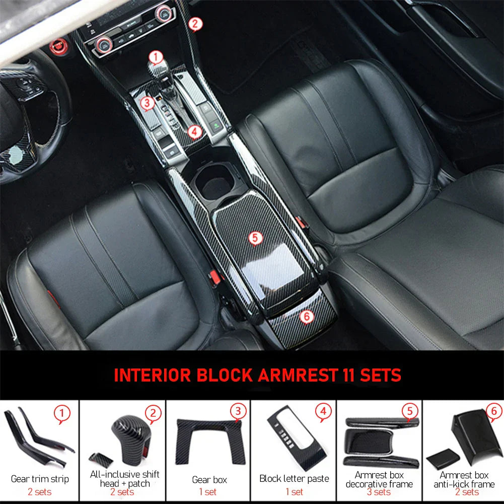 Carbon Fiber Car Gear Panel Trim Shift Panel