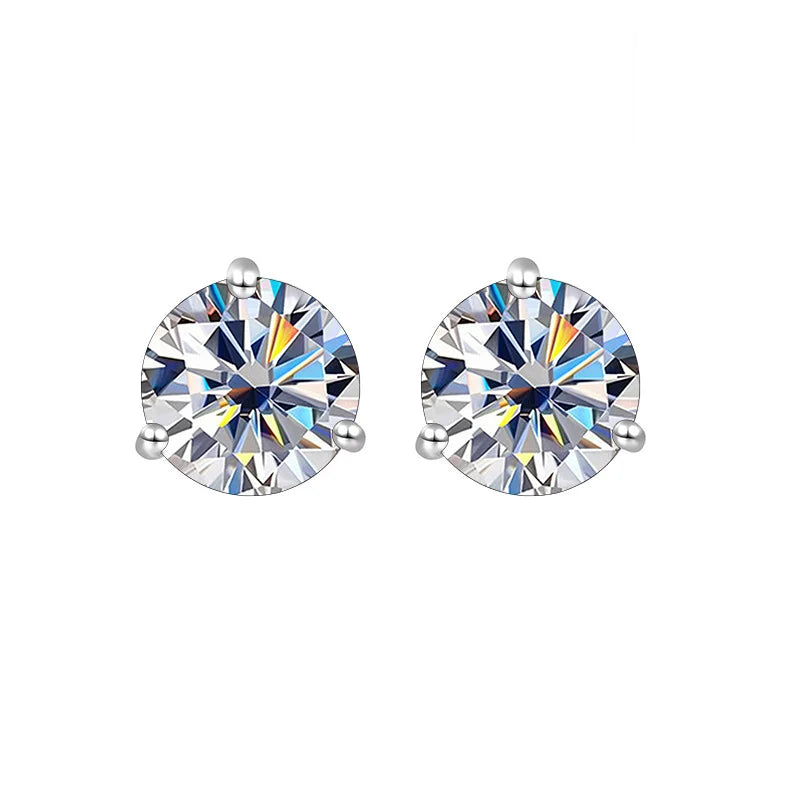 Gica Gema Premium 0.5-1ct Moissanite Diamond Stud Earrings