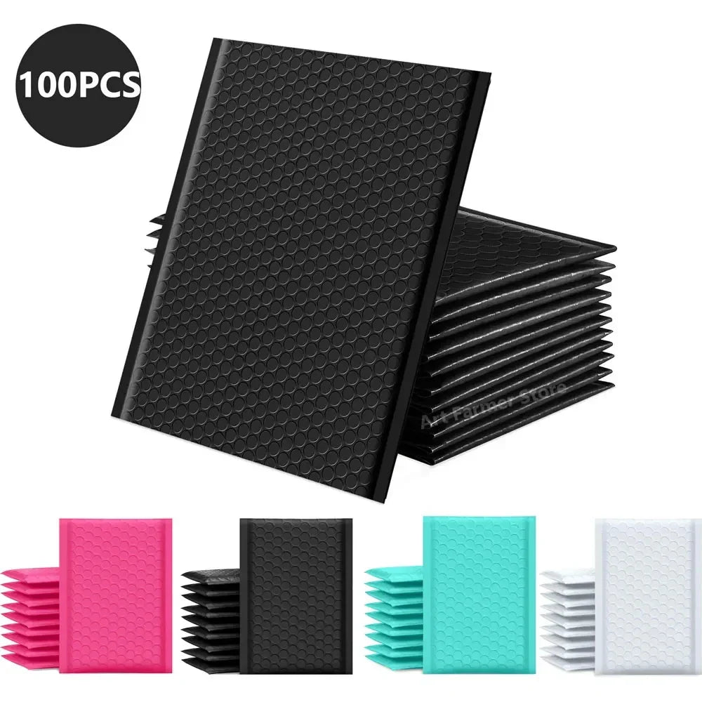 100 Pcs Black Bubble Mailer Bubble Padded Mailing