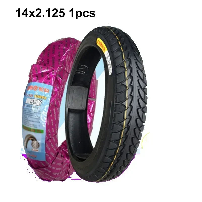 New CST 14X2.125 14x2.50 Tyre 14 Inch Tubeless Tire for Electric Bicycle Wear-resistant tire
