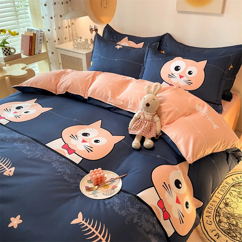 Cute Bedding Set Men Women Duvet Cover Bed