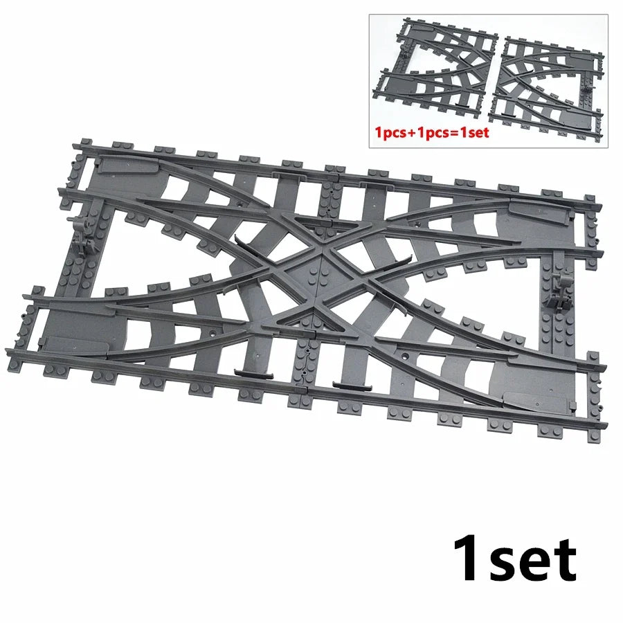 City Track Trains Uphill Flexible Soft Tracks Building