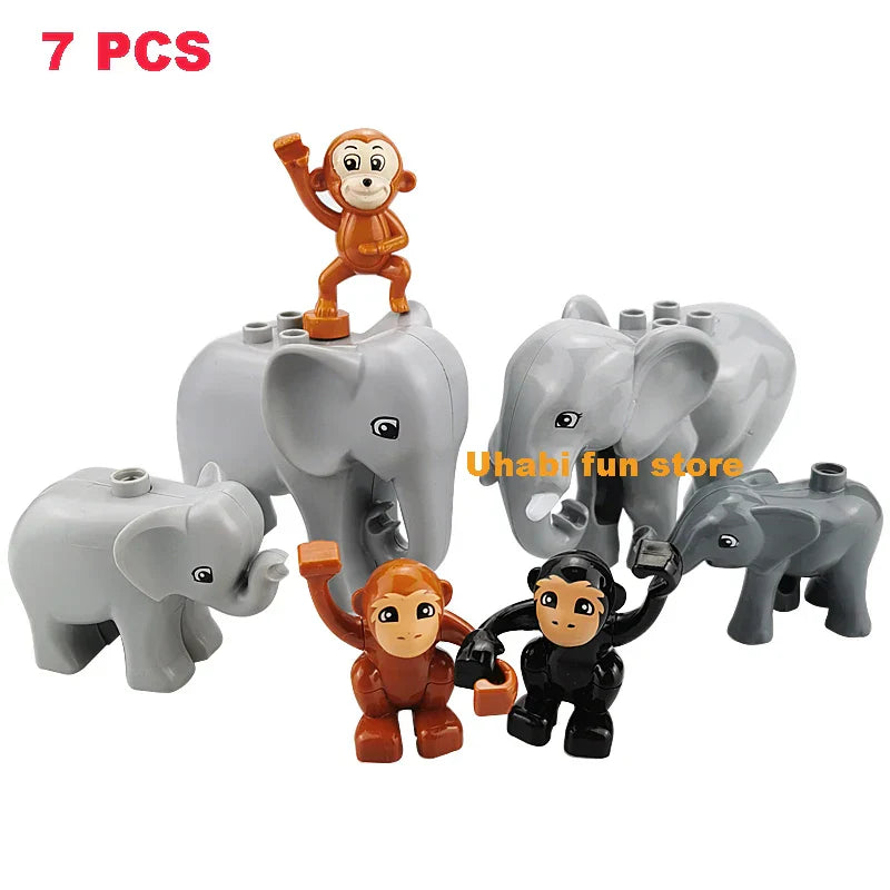 Bulk Big Particle Building Block Accessories Animal House