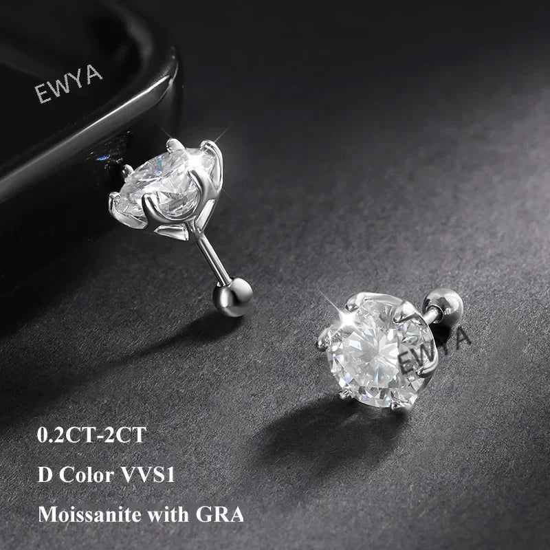 EWYA 925 Sterling Silver 0.2-2ct D VVS1 6