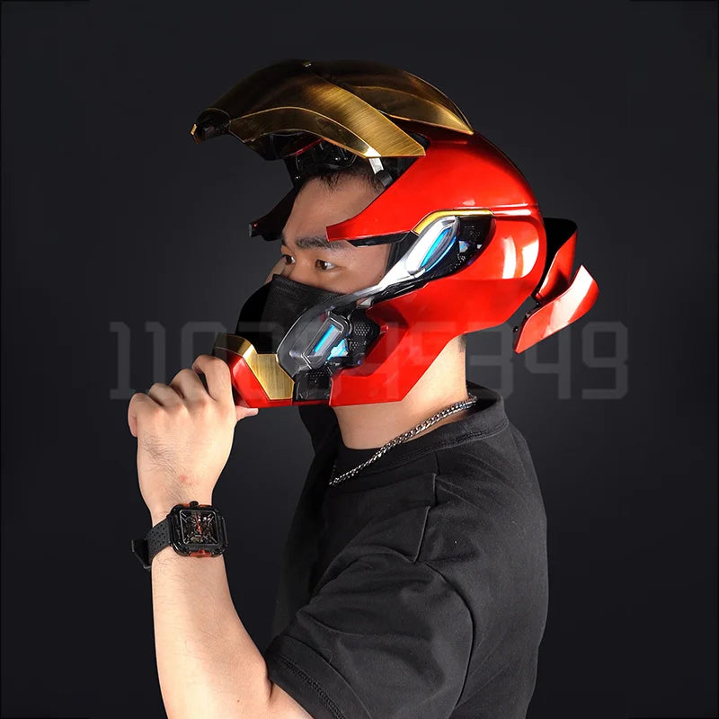 Cartoon Mk50 Wearable 1:1 Iron Man Figures Voice-activated