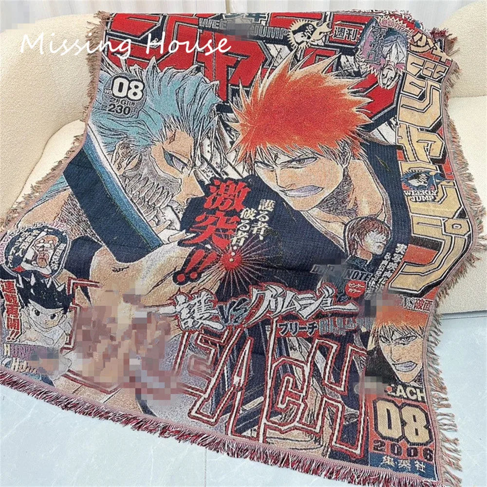 Anime Throw Towel Blanket Tapestry Bedspread Outdoor Camp