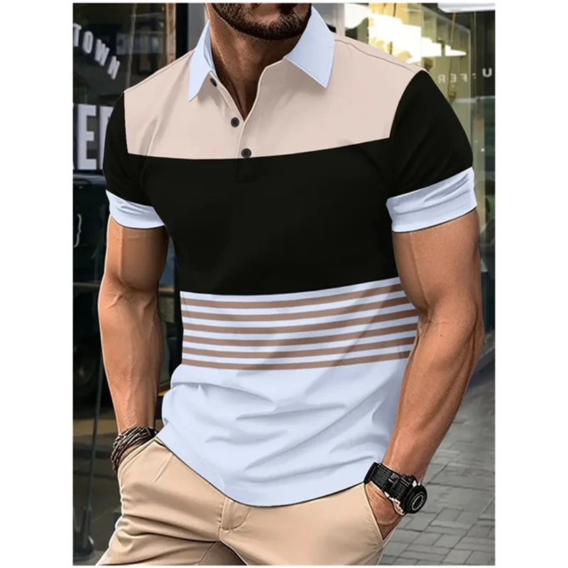 Summer New Men Polo Shirt Personalized Business Casual