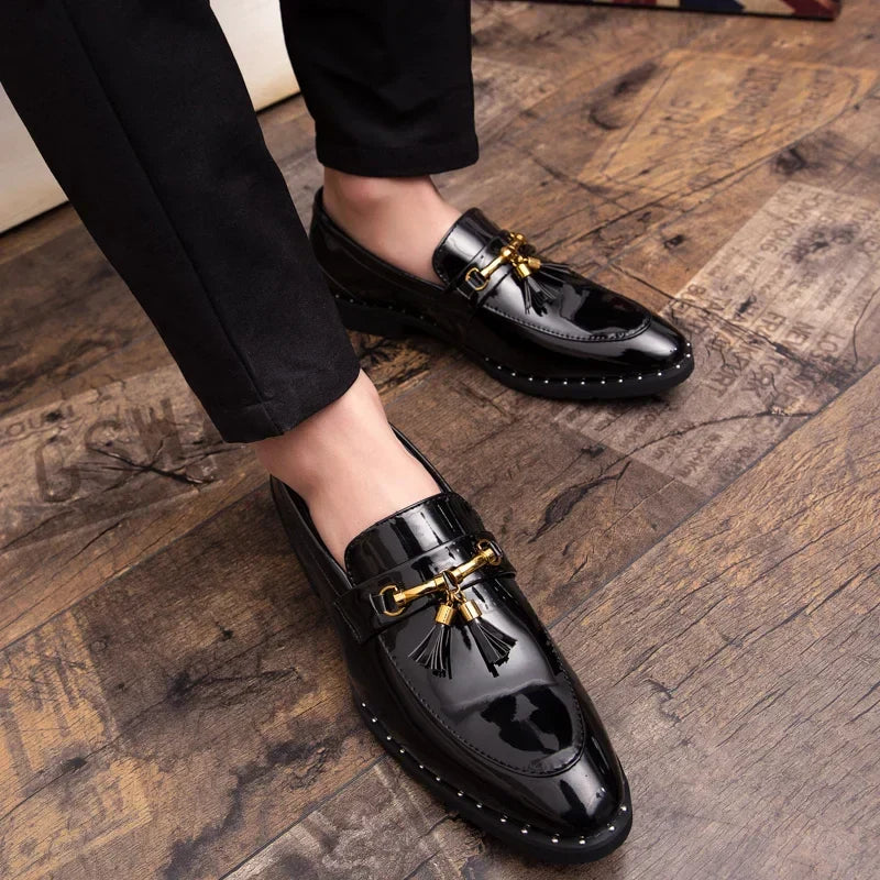 Men tassel loafers Mens loafers leather Man shoes
