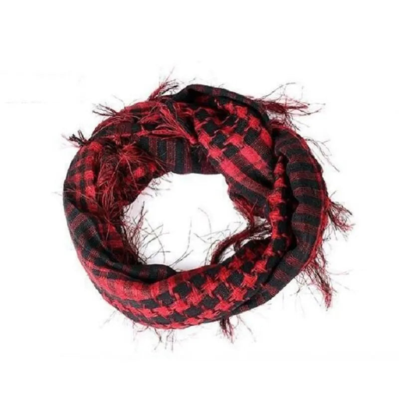 Arab Square Scarf Muslim Shawl Plaid Stripe Printed