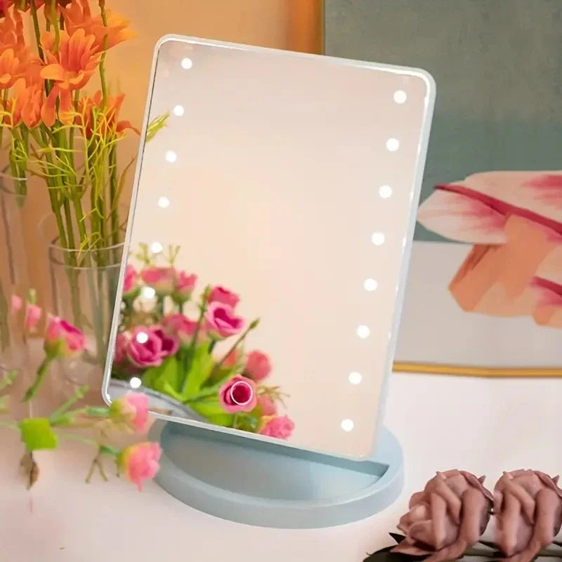 1pc-LED desktop night light makeup mirror desktop 360