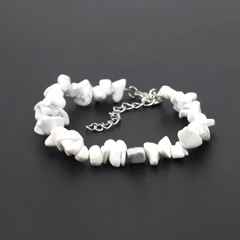 Natural Crystal Gemstone Irregular Energy Stone Bracelet Beads