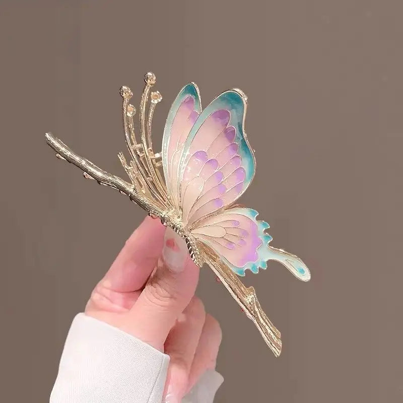 Muweordy Summer Alloy Large Claw Clips Butterfly Hair