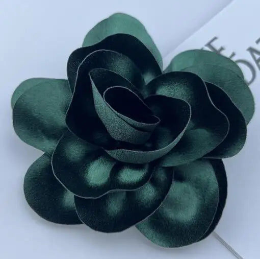 French 14cm Large Flower Brooch Fabric Handmade Accessories