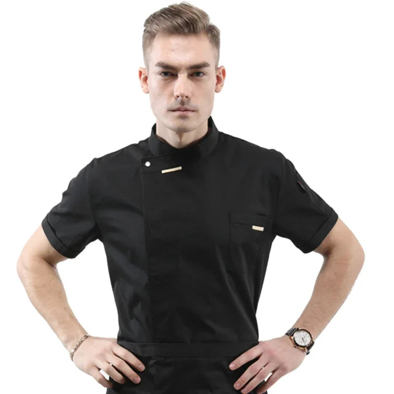 Unisex Chef Jacket ShortLong Sleeve Men Women Crossover