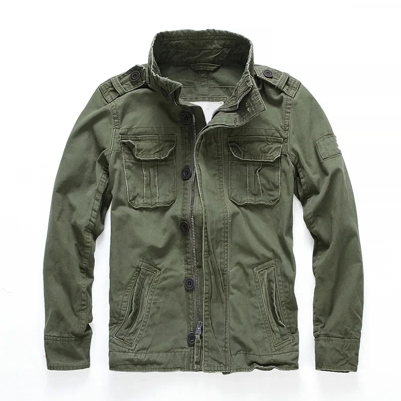Men Jacket Men M65 Denim Retro Cargo Jacketes