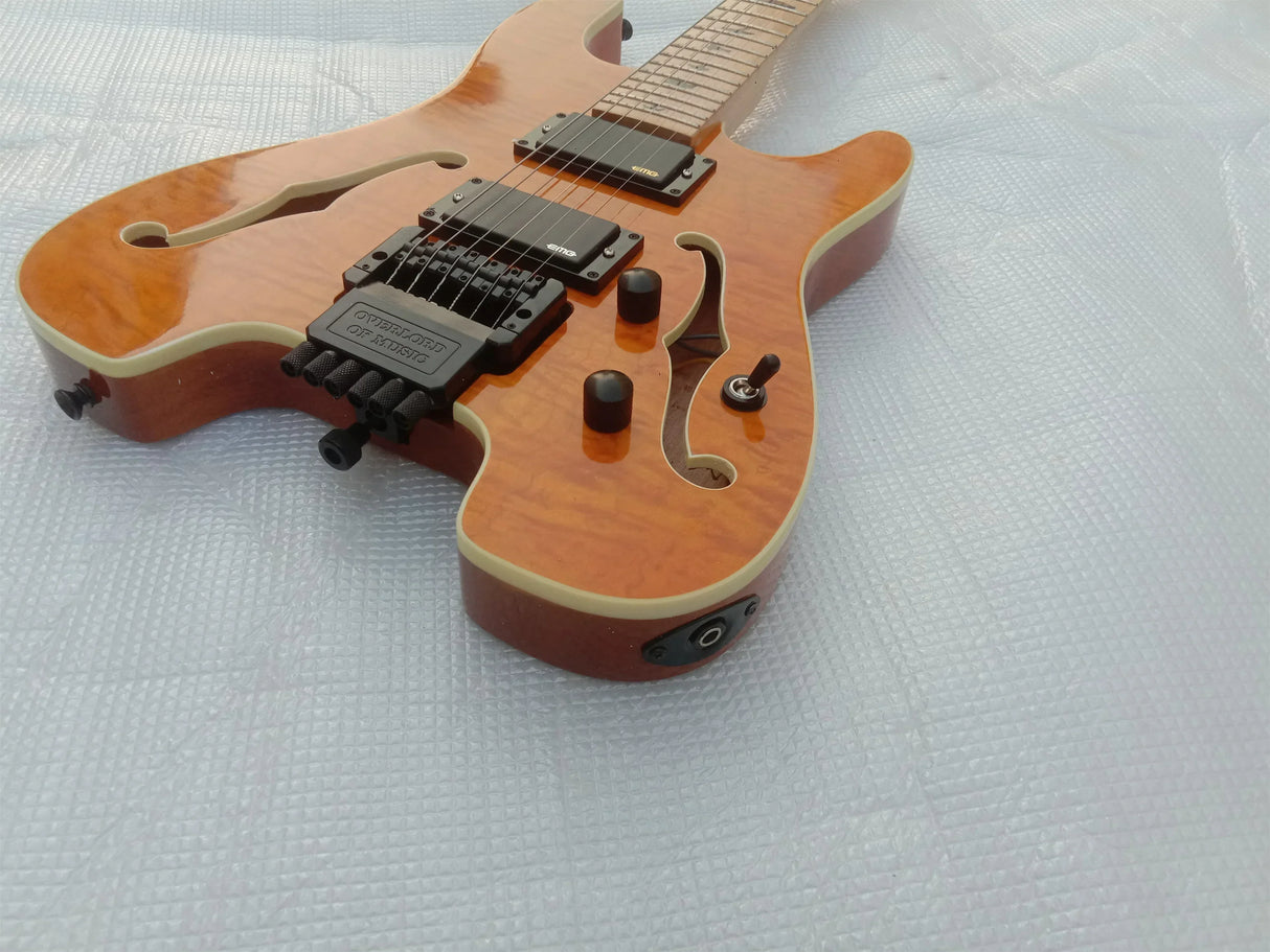 Double F-Hole Integrated Body, Wood Veneer, Feiling Headless