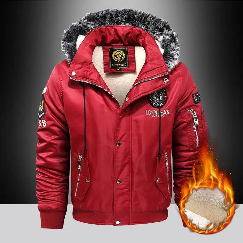 Plush Thickened Men's Jacket Winter Casual Cotton Jacket