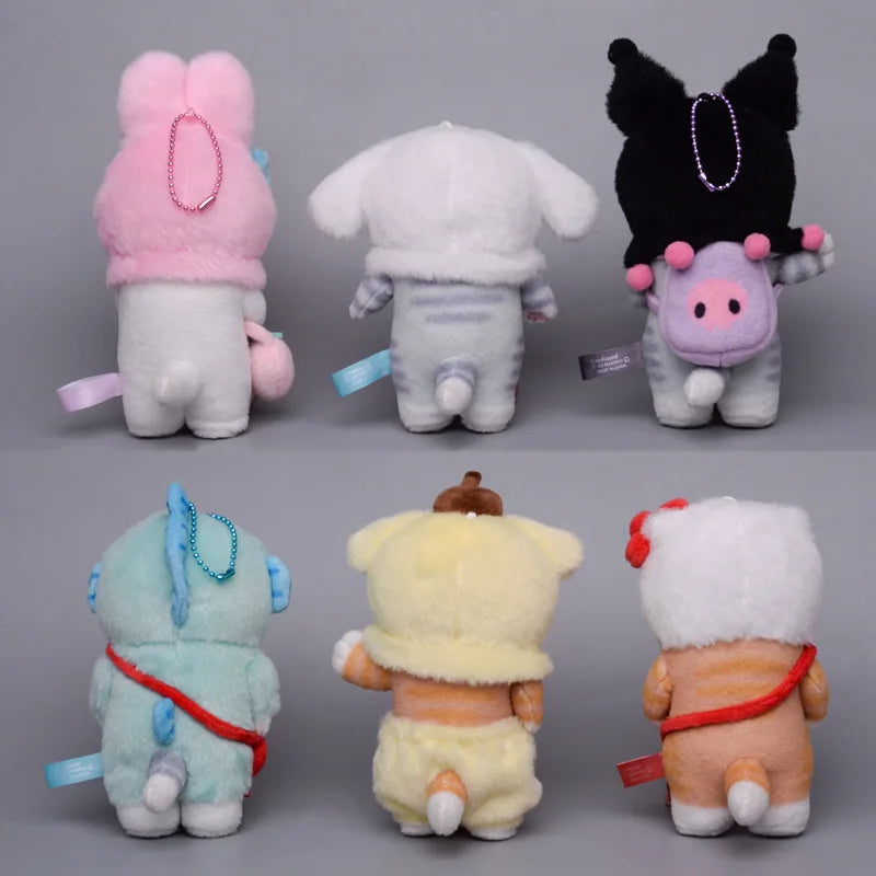 Sanrio Keychain Kuromi Ugly Fish Cat Cinnamoroll Crossdressing