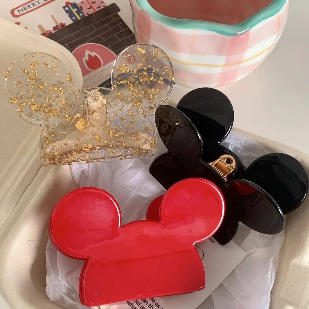 Muweordy Cartoon Mickey Acetate Hair Claw for Women