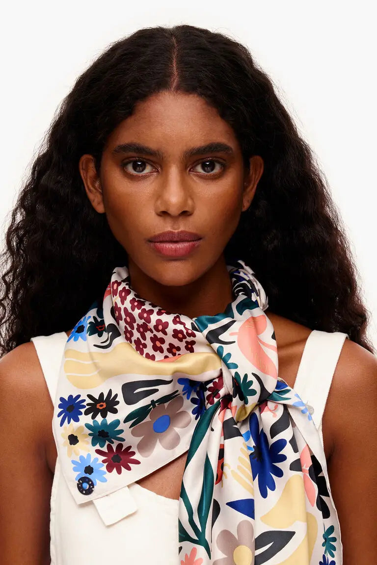 Spanish style printed large square scarf 100cm*100cm