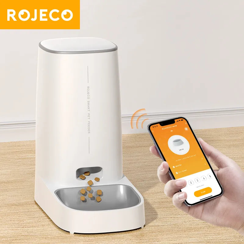 ROJECO Automatic Cat Feeder Pet Smart WiFi Cat