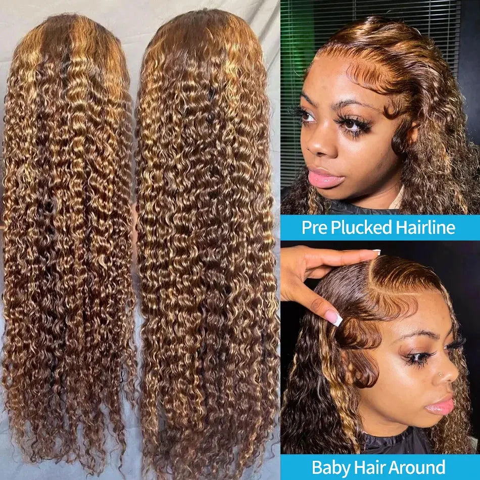 250 densisty 13x6 Highlight Ombre Deep Wave Lace